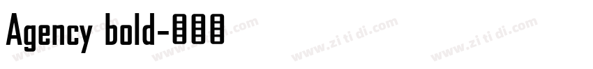Agency bold字体转换